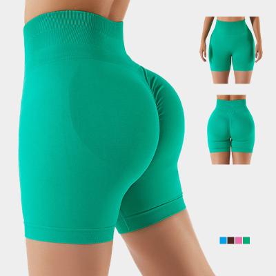 China Breathable Running Lift Seamless Biker Shorts Elastic Gaiters Shorts Women Compression Tummy Control Butt Shorts Crac! crack! for sale