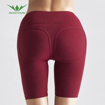 China 2021 Women Yoga Fitness Anti-Static Compression Custom Spandex Shorts High Waist Workout Sport Athlete Yoga Shorts Pants for sale