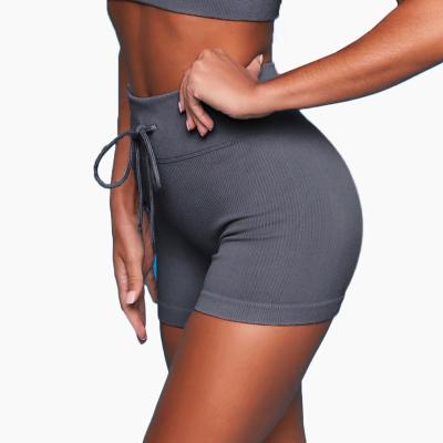 China Wholesale High Quality Seamless Knitted Hip-Lifting Breathable Fitness Yoga Shorts High-Waisted No Embarrassing Lines Sports Tights for sale