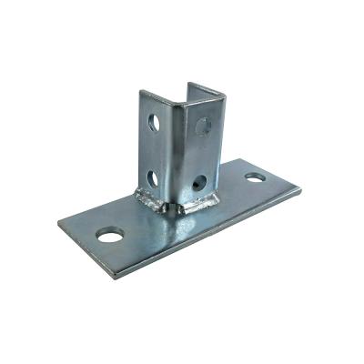 China Stahl Quadrat Post Basis Anschluss 6x6 4x4 Kohlenstoffstahl Q235 8 Löcher Doppel-Stud Ecke zu verkaufen