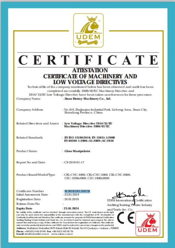 CE - Jinan Firstray Machinery Co., Ltd.