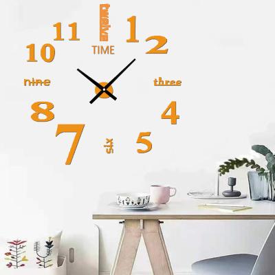 China New product style free creative recommendation antique acrylic simple wall punch digital wall clock for sale