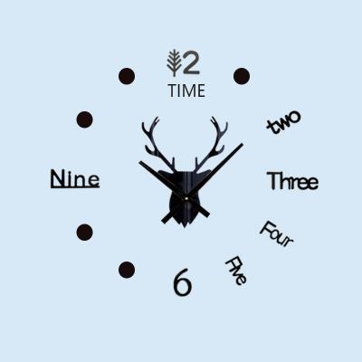 China New product recommendation bedroom antique acrylic simple punch wall creative free style digital wall clock small for sale