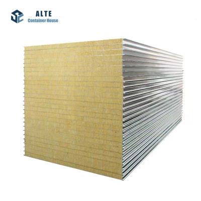 China Modern Rock Wool Panel Sandwich Making Building Materials Fireproof Sandwich Panels Board Houses for sale