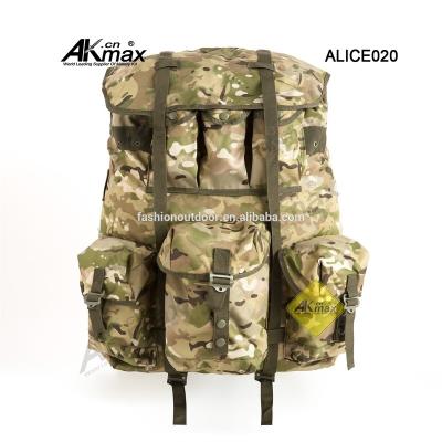 China Military Outdoor Military Backpack Alice Pack Army Combat Backpack in Multicam with Suspender Strap and Frame 600D Polyester for sale