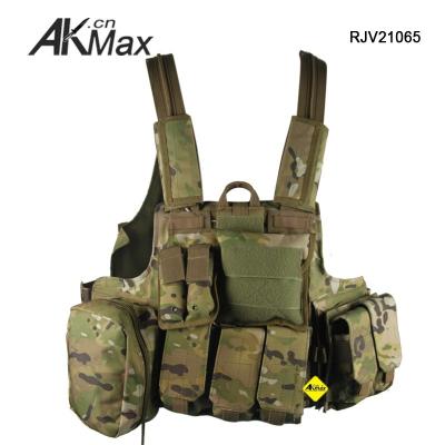 China Military Use / Police Use Military Tactical Multicam Mag Pouch Vest Chest Rig 600D Polyester for sale