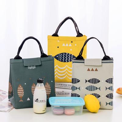 China Sustainable Portable Cartoon Oxford Cloth Lunch Multifunctional Heat Insulation Bento Bag for sale