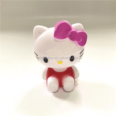 China Lovely Qiaolian Good Morning Room Kitty Shape LED Night Light Power Saving Soft Soft Switch Children Care Night Light for sale