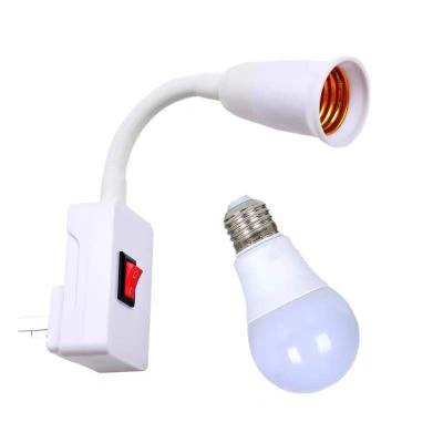 China Car With Switch Lamp Socket E27 Screw Lamp Cap Converter Socket Bedroom Bedside Lamp Manufacturer for sale