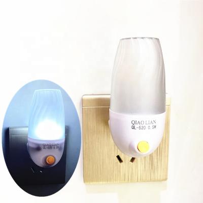 China Modern Eco-friendly Qiaolian Material LED Switch Night Light Low Voltage 110v-250v Nachtlicht 1W Safety Night Light For Baby Sleep Care for sale