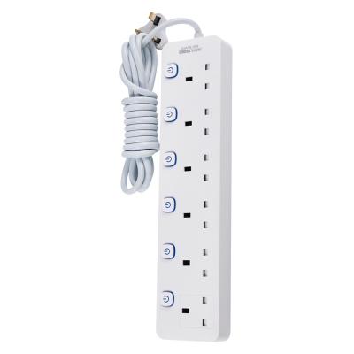 China 6 Way OEM / ODM Widely UK Multi Purpose Electric Extension Power Socket Socket for sale