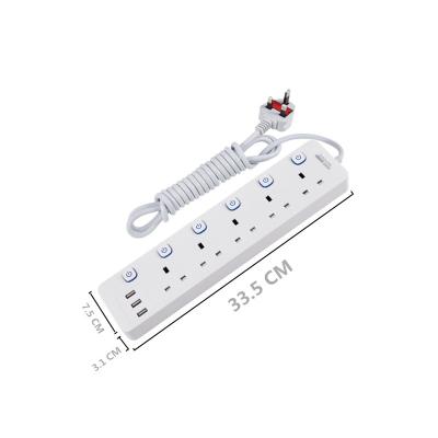 China Widely UKExtension Socket LED Multiswitch Socket for sale