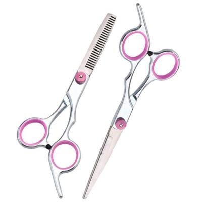 China 6 Inch Pink Japanese Steel Hair Thinning Scissors Cutting Thinning Shears Barber Hair Dressing Scissors for sale