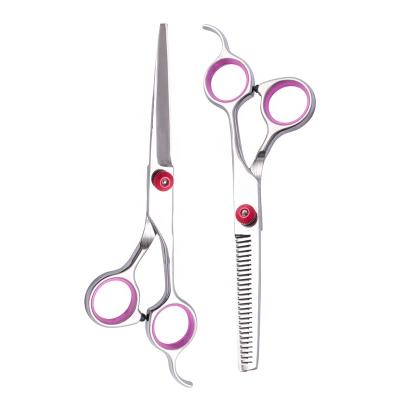 China Thinning Scissors 6inch Hair Scissors JP Steel Hair Cutting Scissors Thinning Shears Hairdressing Scissors Red Screw for sale