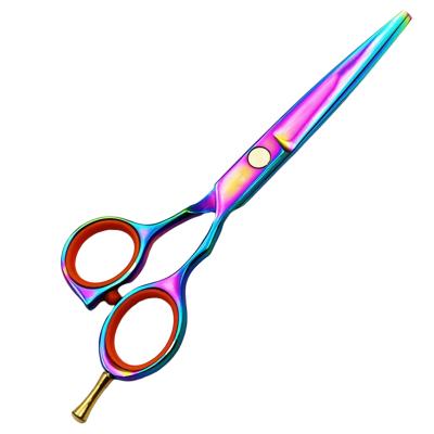 China Thinning Scissors Color Japanese Steel Cutting Scissors Thinning Barber Hair Clip Gold Logo 5.5 for sale