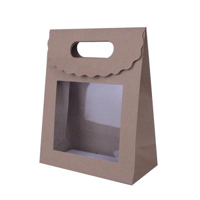 China Exquisite Leather Gift Bag Recyclable Customized Shopping Tote Bag With Window for sale