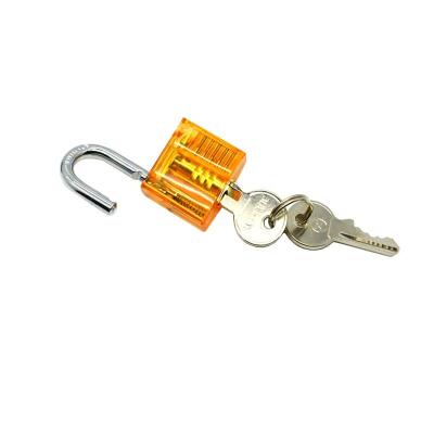 China Practice Padlock Skinned Inside Sight Mini Practice Padlock Lock Training Skill Pick Transparent Lock for Locksmith for sale