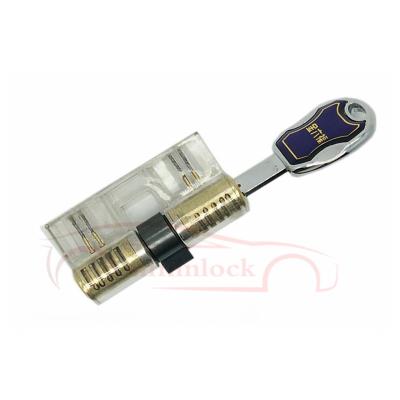 China Lock Pick Locksmith Provide Class C Blade Lock Cylinder Practice Internal And External Milling Transparent Lock for sale