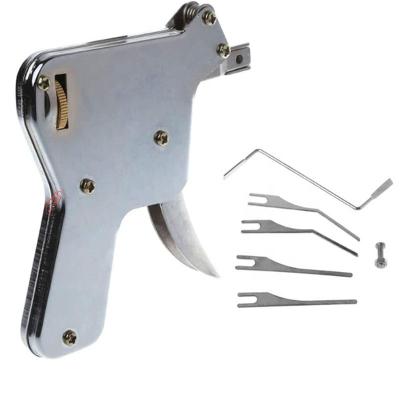 China Hot Sale Factory Direct Sale Locksmith Gun Lock Pick Strong Silver Opener Tools Door Lock Manual Quick Opening Gun for sale