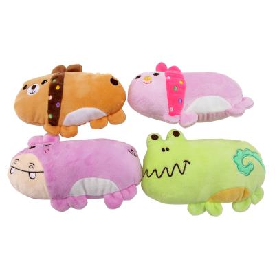 China Manufacturer OEM Wholesale Squeaky Bite Stuffed Toy Viable Resistant Interactive Intelligence Molar Dog Plush Toys for sale