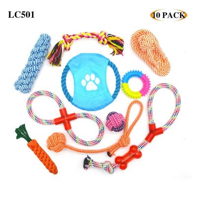 China Sustainable Factory Wholesale Custom Colors Eco Friendly Cotton Dog Chewing Longevity Interactive Dog Rope Toy for sale