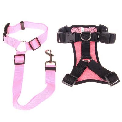 China Custom OEM Private Label Eco Friendly Neoprene Adjustable Step-in Heavy Duty Weight Pulling Dog Leash Harness Set for sale