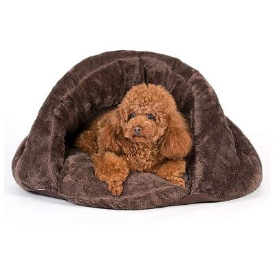 China Wholesale Custom Colored Orthopedic Lush Soft Travel Size Eco-friendly Washable Dog Cat Bed Cave for sale