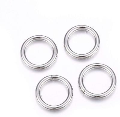 China Stainless Steel Stainless Steel Jump Rings Round Split Rings Wire Narrow Unsoldered Ring For Jewelry Making for sale