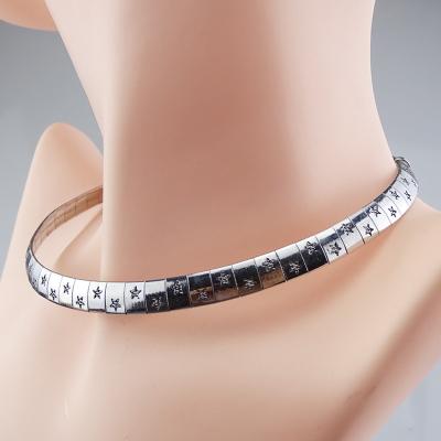 China CLASSIC 4/6/8mm Wide Stainless Steel Necklace For Women Men 18inches Jewelry Silver Chain Choker for sale