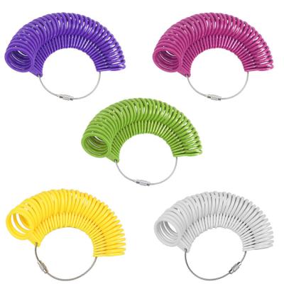 China Ring Sizer Measuring Tool Plastic Ring Sizer Measuring Tool Finger Plastic Wedding Range 1 to 33mm for sale