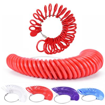 China US 0-13/UK A-Z Jewelry Tool Set Reusable Jewelers Tool Measure Ring Sizer Measure Tool Finger Plastic Plastic Sizing Gauge for sale