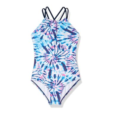 China FREE SAMPLE Breathable Girls Beach Sport Halter One Piece Swimsuit for sale