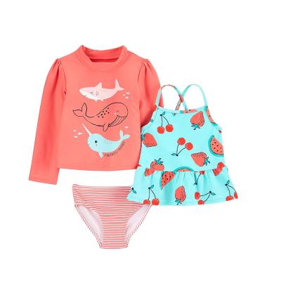 China FREE SAMPLE Breathable Girls Cute Three Piece Swimwear for sale