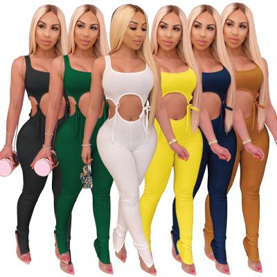 China Women Breathable Clothing Vendor Sexy 2 Pieces Fits Womens Bodycon Overalls And Rompers Womens Jumpsuit Two Piece Set Pants for sale