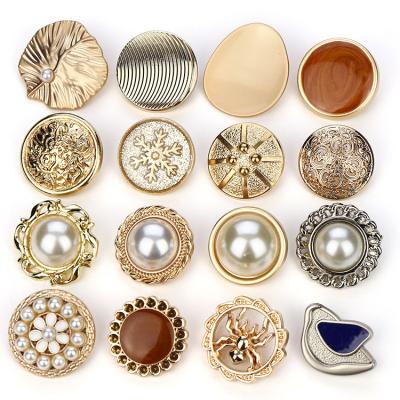 China High Quality Nickel Free Brass Button Moon Shape 25mm Antique Buttons For Blazers, Suits, Jackets Ribbon, Gold Plating Button for sale