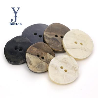 China Nickel Free Fashion Designs Resin Buttons Special Shaped 2 Holes Sewing Button For Garment Craft Decoration Red Plastic Button DIY for sale