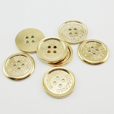 China Durable Metal Round Letter Buttons For Coats, Coats, Jackets, Decorative Customizable Logo Military Buttons for sale