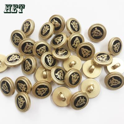 China Plating Lamination Yong Ji Factory 18mm ABS Button Gold Lamination Enameled Leg Button For Men Coat for sale