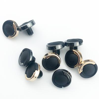 China Dry Cleaning Button Factory Supply Black Rubber Button 16L Combined Buttons Gun Black UV Shirt Button for sale