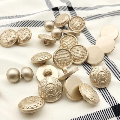 China 28L High Quality ABS Matte Gold Buttons Washable Bottom Hole Button For Clothing Buttons for sale