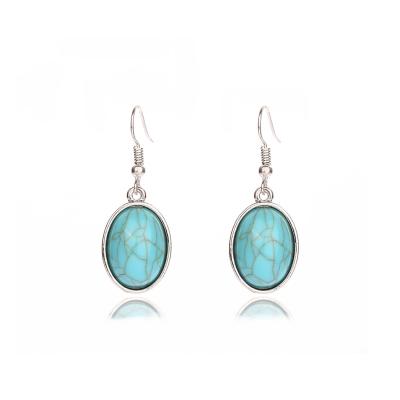 China TRENDY Jewelry Sets With Oval Turquoise Earrings And Necklaces Jewelry Sets for sale