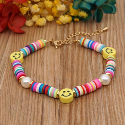 China New Style Rainbow Baroque Natural Freshwater Pearl Anklet Bohemia Ethnic FASHIONABLE Glass Beads Female Anklet for sale