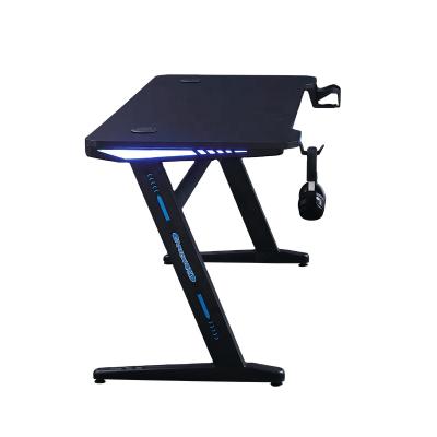 China (Height) Adjustable Custom Racing Ergonomic Table E-sports PC Desk Led Computer Gaming RGB Desks for sale