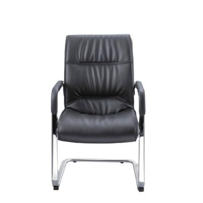 China Ergonomic Chair Factory Direct Sales Fixed Wholesale Comfortable Mid Venue Tripod Arch Back Meeting PU Leather Visitor Chairs Office Furniture for sale