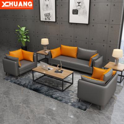 China 2021 New Fashion Convertible Real Leather Sofa Genuine Leather Sofas Simple Modern Office Reception Creative Leisure Reception for sale