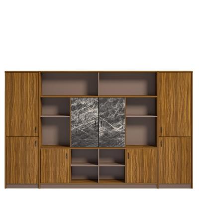 China Can Be Stocked Walnut Color New Oopular Standard Size Mordic Office Equipment File Cabinet Wooden Set for sale