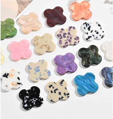 China Hair Pins Wholesale Vintage No Bend Hair Clip Checkerboard Platypus Hairpins Acrylic Hair Clips For Woman Girls Makeup for sale