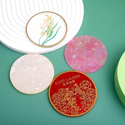 China China Cupmat Cartoon Epoxy Acrylic Promotional Gift Printing Holographic Coaster Logo Acrylic Charms Custom Anime for sale