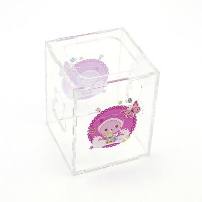 China Europe Mass Holographic Charms Clear Acrylic Custom Printed Transparent Personal Cute Anime Pen / Pencil Holder for sale