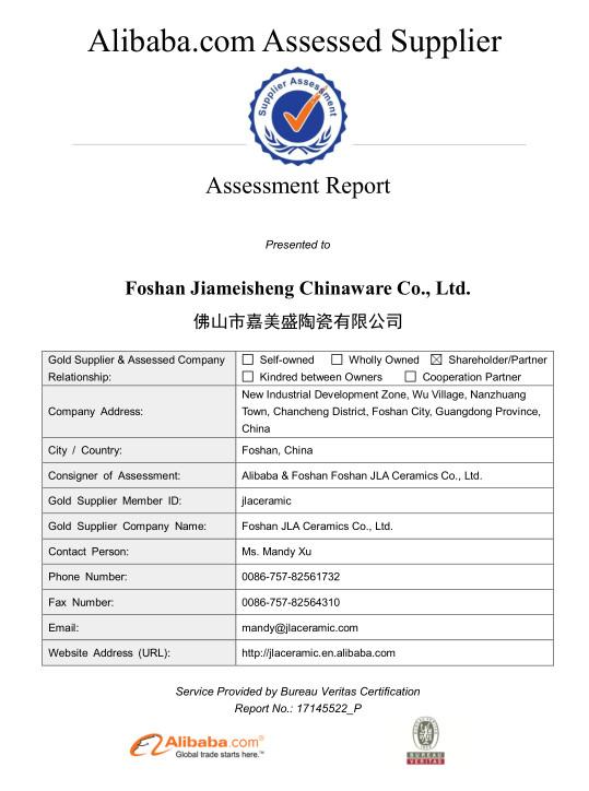 ISO(BV) - Foshan JLA Ceramics Co.,Ltd